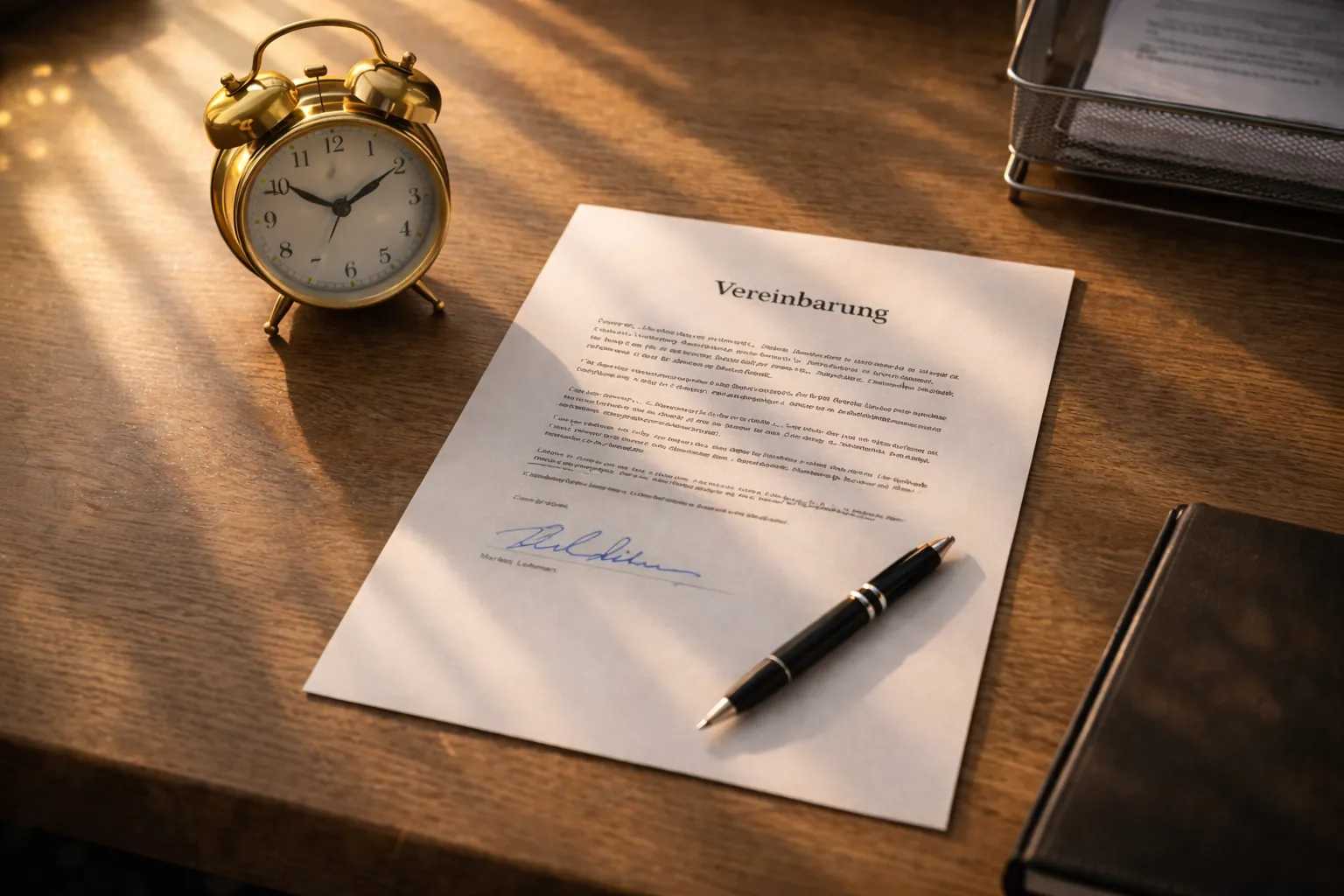 Arbeitsplatz mit Unterlagen für eine Fahrzeugbewertung